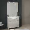 85 cm Badezimmermöbel-Set in Eiche grau Holzoptik | Rimini