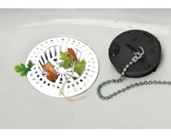 Abflusssieb weiß 2 große und 2 kleine