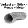 Abluftschlauch 125 mm flexibel Für Klima-, Lüftungs- und Abluftanlagen Feuerfest langlebig und mit robuster Aluminium-Innenbeschichtung