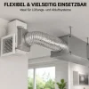 Abluftschlauch 300 mm flexibel Für Klima-, Lüftungs- und Abluftanlagen Feuerfest langlebig und mit robuster Aluminium-Innenbeschichtung