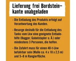 Abwasser-Sammelgrube GARANTIA Columbus 3700 L mit DIBt-Zulassung (Lieferung Frei Bordsteinkante unabgeladen)