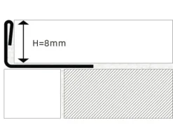 Akkit Winkelprofil Edelstahl gebürstet 300 cm x 8 mm