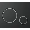 Alca Betätigungsplatte basic Platte schwarz matt / Taster schwarz matt / Dekorringe chrom glänzend M778