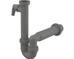 Alca Röhrensiphon für Spüle 1 1/2" x 50 mm Kunststoff grau A81-DN50-ECO