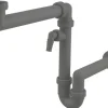 Alca Raumsparsiphon für Spüle 1 1/2" x 40 mm Kunststoff grau A872P-ECO
