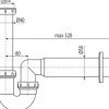Alca Röhrensiphon für Spüle 1 1/2" x 40 mm Kunststoff grau A80-DN40-ECO
