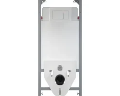 Alca WC-Spülkastenset 3 in 1 1200 mm inkl. Betätigungsplatte weiß und Schallschutz für WC Bauhöhe 1200 mm