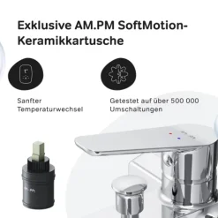 AM.PM Badewannenarmatur Einhebelmischer Badewanne Chrom FTA10000 Hit