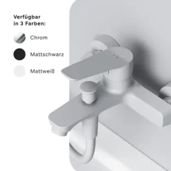 AM.PM Badewannenarmatur Einhebelmischer Badewanne Weiß FTA10033 Hit