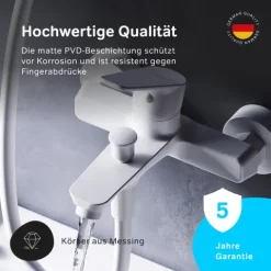 AM.PM Badewannenarmatur Einhebelmischer Badewanne Weiß FTA10033 Hit