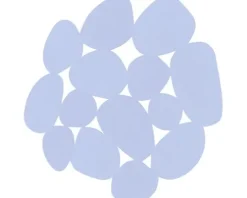 Anti-Rutsch-Sticker MSV GALETS 12,2 x 13 cm transparent blau