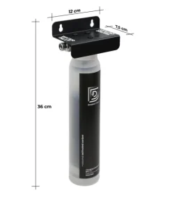 AquaUno Untertisch-Wasserfilter. Aktivkohlefilter für Küchenarmatur inkl. 3/8 Panzerschläuche. Wasserfilter für Wohnmobil oder Food track - Kapazität: 30.000 Liter.
