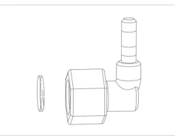 Aurlane 45° Verbindung Kopf-/Handbrauseschlauch AURL071