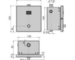 Automatischer Urinal-Druckspüler ASPK-KT