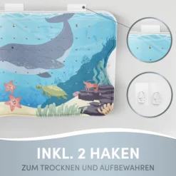 avakido® Badewannenmatte Kinder rutschfest - Inklusive 2 Haken zum Aufhängen - 100% , Wanneneinlage, Antirutschmatte Badewanne - schimmelresistent & maschinenwaschbar