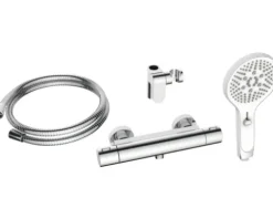 AVITAL Duscharmatur mit Thermostat TROTINA chrom inkl. Brausestangenset