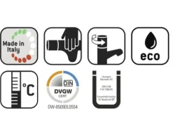 AVITAL Duscharmatur mit Thermostat PADOLA graphit gebürstet