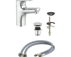 AVITAL Waschtischarmatur LANA Wassersparend mit Push-open Ablaufventil chrom