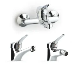 Badarmaturen-Set für Waschbecken, Bidet und Badewanne | Cembra