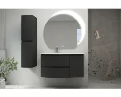 Baden Haus Unterschrank Vague BxHxT 34 x 55 x 42 cm Frontfarbe graphit matt rechts 55086
