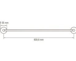 Badetuchhalter Lenz VIDA ca. 60 cm chrom