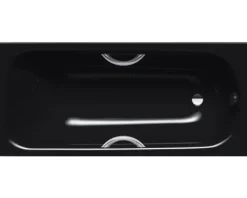 Badewanne KALDEWEI SANIFORM PLUS STAR 330 70 x 140 cm mit Griffbohrungen schwarz glänzend 133000010701