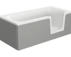 Badewanne mit Tür rechts SCHULTE Q1 75 x 170 cm alpinweiß glänzend mit befliesbarer Front- und Seitenverkleidung D80082R4