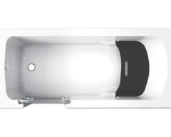 Badewanne mit Tür SCHULTE Q1 Tür links 150 x 75 cm alpinweiß mit befliesbarer Front- und Seitenverkleidung alpinweiß D80052L4