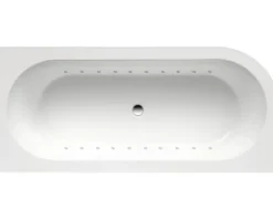 Badewanne OTTOFOND Messina 78 x 178 cm linke Ecke abgerundet weiß glänzend mit Schürze 71230