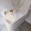 Badewanne Schulte Onda 180x80 cm Komplettset mit Wannenträger und Ab- und Überlaufgarnitur
