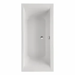 Badewanne Schulte Onda 170x75 cm Komplettset mit Fußgestell und Ab- und Überlaufgarnitur