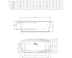 Badewanne Ideal Standard Dea 75 x 170 cm weiß glänzend E306601