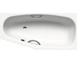Badewanne KALDEWEI MINI STAR Invisible Grip links 837 70 x 157 cm mit Griffbohrungen alpinweiß glänzend vollflächige Antirutschbeschichtung 225300011001