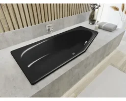 Badewanne KALDEWEI MINI STAR rechts 831 75 x 157 cm mit Griffbohrungen schwarz glänzend 224700010701