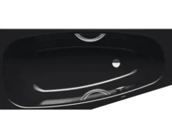 Badewanne KALDEWEI MINI STAR rechts 831 75 x 157 cm mit Griffbohrungen schwarz glänzend 224700010701