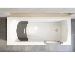 Badewanne mit Tür rechts SCHULTE Q1 75 x 160 cm alpinweiß glänzend mit Front- und 2 Seitenschürzen D80073R4