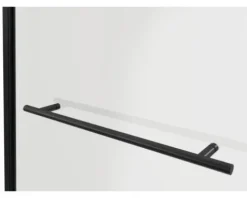 Badewannenaufsatz 2-teilig Aurlane Black Spirit 2 100 x 140 cm Klarglas Profilfarbe schwarz BWF285
