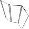 Badewannenaufsatz 3-teilig Aurlane Triple 143 x 125 cm Klarglas Profilfarbe chrom FAC276