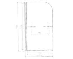 Badewannenaufsatz 1-teilig SCHULTE Komfort 80 x 140 cm Klarglas Profilfarbe aluminium D2650 01 50 140
