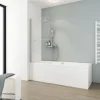 Badewannenaufsatz 1-teilig SCHULTE Komfort 70 x 140 cm Klarglas Profilfarbe chromoptik D1670 41 50 140