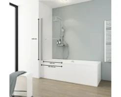 Badewannenaufsatz 1-teilig SCHULTE Komfort 70 x 140 cm Klarglas Profilfarbe chromoptik D1670 41 50 140