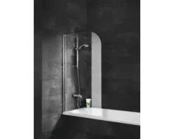 Badewannenaufsatz 1-teilig SCHULTE Komfort 80 x 140 cm Klarglas Profilfarbe chromoptik D1650 41 50 140