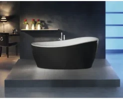 Badewanne OTTOFOND Sempre 85 x 180 cm schwarz glänzend 703913