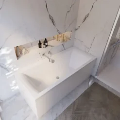 Badewanne Schulte Onda 170x75 cm Komplettset mit Wannenträger und Ab- und Überlaufgarnitur