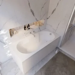 Badewanne Schulte Ozea 170x75 cm Komplettset mit Wannenträger und Ab- und Überlaufgarnitur