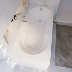 Badewanne Schulte Ozea 170x75 cm Komplettset mit Wannenträger und Ab- und Überlaufgarnitur