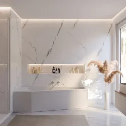 Badewanne Schulte Riva links 170x75 cm mit Fußgestell und Ab- und Überlaufgarnitur