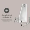 Badewanne Schulte Riva rechts 170x75 cm mit Fußgestell und Ab- und Überlaufgarnitur