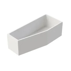 Badewanne Schulte Riva rechts 170x75 cm mit Wannenträger und Ab- und Überlaufgarnitur