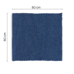 Badezimmerteppich cm 50X50 aus blauer Baumwolle und Mikrofasern | Frangipani